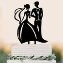 Romantic Wedding Engagement Bride & Groom Acrylic Wedding Cake Toppers