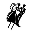 Romantic Wedding Engagement Bride & Groom Acrylic Wedding Cake Toppers