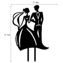Romantic Wedding Engagement Bride & Groom Acrylic Wedding Cake Toppers