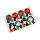 80pcs Halloween Badge Shape Stickers Affixed Pumpkin Ghost Peel off Stickers Bake Wrapping Gift Party Bag Envelope Seal Adhesive Stickers