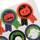 80pcs Halloween Badge Shape Stickers Affixed Pumpkin Ghost Peel off Stickers Bake Wrapping Gift Party Bag Envelope Seal Adhesive Stickers