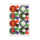 80pcs Halloween Badge Shape Stickers Affixed Pumpkin Ghost Peel off Stickers Bake Wrapping Gift Party Bag Envelope Seal Adhesive Stickers