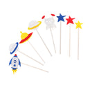 Novelty Cake Topper Kids Birthday Alien Rocket Theme Party Cake Decorations