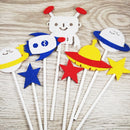 Novelty Cake Topper Kids Birthday Alien Rocket Theme Party Cake Decorations