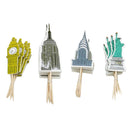 Pieces of 24 Empire State Taxi Statue Liberty Cake Cupcake Picks for Wedding Birthday Baby Shower