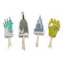 Pieces of 24 Empire State Taxi Statue Liberty Cake Cupcake Picks for Wedding Birthday Baby Shower