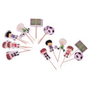 24 Pieces Football Boy Cupcake Picks Cake Toppers Party Favors Decoration
