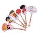 24 Pieces Basketball Boy Cupcake Picks Cake Toppers Party Favors Decoration