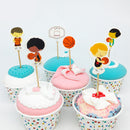 24 Pieces Basketball Boy Cupcake Picks Cake Toppers Party Favors Decoration