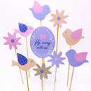 10pcs Paper Flying Birds Egg Cupcake Pick Cake Topper Kids Party Decoration