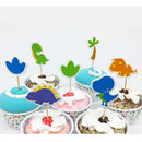 Pieces of 21 Dinosaur World Cake Topper Birthday Party Baby Shower Cupcake Picks