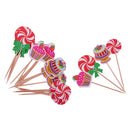 Pack of 24 Cake Lolly Style Cupcake Picks Party Muffin Dessert Fruits Cake Decor