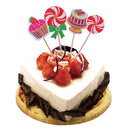 Pack of 24 Cake Lolly Style Cupcake Picks Party Muffin Dessert Fruits Cake Decor