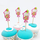 Pieces of 12 Ice Cream Cake Picks Cupcake Topper Wedding Christmas Party Supplier