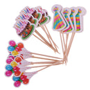 18pcs Paper Cake Balloon Cone Hats Cupcake Pick Cake Topper Kids Party Decor