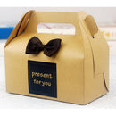10pcs Kraft Paper Bowknot Portable Cake Boxes Gift Boxes Wedding Party DIY