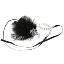 Vintage Women Feather Crystal Headband Headpiece Party Fancy Dress