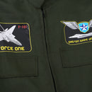 Deluxe Flier Army Costume Mens Fighter Captain Overalls Air Force Flier Jumpsuit Dressing up Outfit Halloween