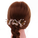 3/set Ladies Girls' Pearls Leaves Hair Pin Picks Wedding Prom Hair Accessory
