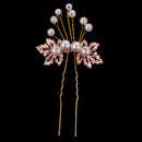 3/set Ladies Girls' Pearls Leaves Hair Pin Picks Wedding Prom Hair Accessory