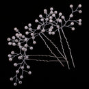 3/set Ladies Pearls Gypsophila Hair Pin Clip Wedding Prom Hair Accessories