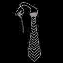 Novelty Choker Diamante Crystal Necktie Pendnat Necklace Wedding Party Prom Fashion Women Silver Chain Jewelry