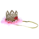 Princess Baby Girls Red Lips Crown Headband Birthday Cake Smash Photo Prop