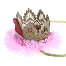 Princess Crown Headband W/ Christmas Hat Decor Party Cake Smash Photo Prop