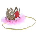 Princess Crown Headband W/ Christmas Hat Decor Party Cake Smash Photo Prop