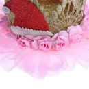 Princess Crown Headband W/ Christmas Hat Decor Party Cake Smash Photo Prop