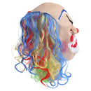 Japanese Geisha Joker Mask Scary Latex Clown Mask Adult Halloween Costume Prop