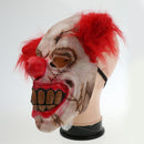 Full Face Scary Evil Clown Mask Bloody Mouth Joker Latex Mask Halloween Fancy Dress