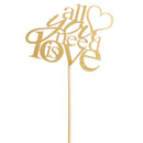 20pcs Glitter All You Need is Love Cake Topper Wedding Engagement Cake Decor