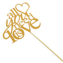 20pcs Glitter All You Need is Love Cake Topper Wedding Engagement Cake Decor