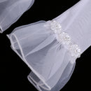 Pair of Ladies Stretchy White Wrist Gloves Bridal Gloves Prom Evening Gloves