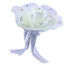 Crystal Butterfly Beige Flower Bouquet Wedding Bride Bridesmaid Bouquet