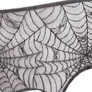 Halloween Black Lace Spiderweb Cobweb Fireplace Cover Hanging Decor Prop 152 x 51 cm