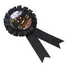 Pumpkin Award Rosette Badge Halloween Party Pin Brooch Favour Gift