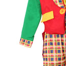 Halloween Masquerade Clown Costume Tops Coat Pant Hat Set Mens Fancy Dress