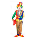 Halloween Masquerade Clown Costume Tops Coat Pant Hat Set Mens Fancy Dress