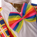 Halloween Masquerade Clown Costume Tops Coat Pant Hat Set Mens Fancy Dress
