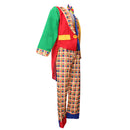 Halloween Masquerade Clown Costume Tops Coat Pant Hat Set Mens Fancy Dress