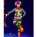 Clown Costume Grids Suspender Trousers Set Halloween Masquerade Mens Fancy Dress