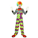 Clown Costume Grids Suspender Trousers Set Halloween Masquerade Mens Fancy Dress