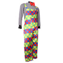 Clown Costume Grids Suspender Trousers Set Halloween Masquerade Mens Fancy Dress