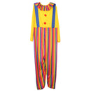 Funny Adult Circus Clown Costume Comedy Stripes Outfit Carnival Party Fancy Dress