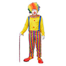 Funny Adult Circus Clown Costume Comedy Stripes Outfit Carnival Party Fancy Dress