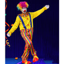 Funny Adult Circus Clown Costume Comedy Stripes Outfit Carnival Party Fancy Dress