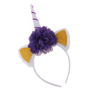 Glitter Unicorn Horn Ear Headband Head Party Adult Kids Funny Party Hair Accessories