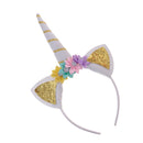 Decorative Unicorn Horn Ear Floral Headband Halloween Hen Night Party Costume